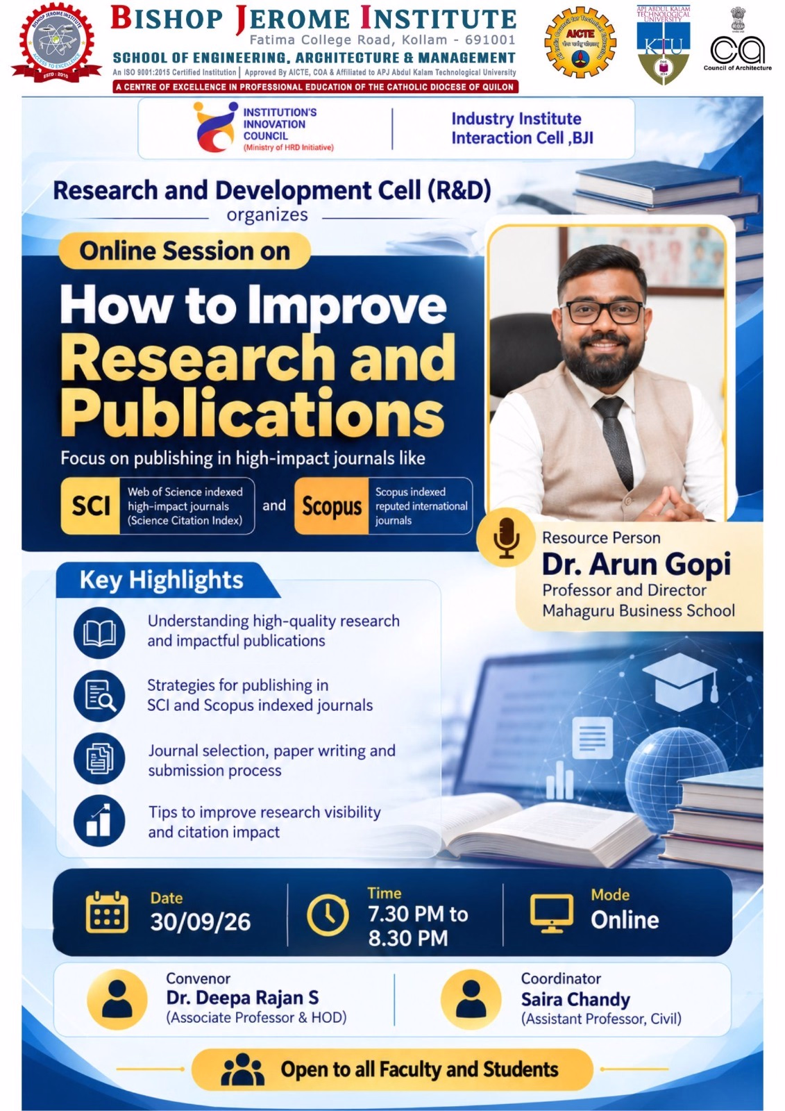 Unlock Research Excellence: Join the Online Session on “How to Improve Research and Publications”