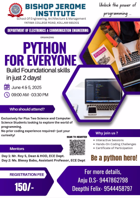 Workshop on - Python for Everyone
