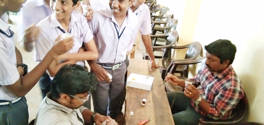 Led bulb session for 265 students of SNSMHSS Elampalloor  (2019)