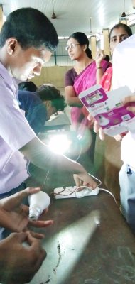 Led bulb session for 265 students of SNSMHSS Elampalloor  (2019)