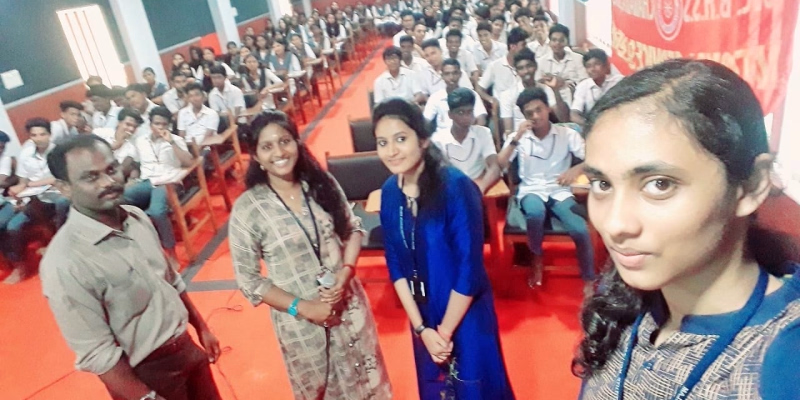 A Session at #Government_HSS_CHAVARA by #Akshaya G Ajai, #Athira Darshana and #Rachel Hepsan. 2018 