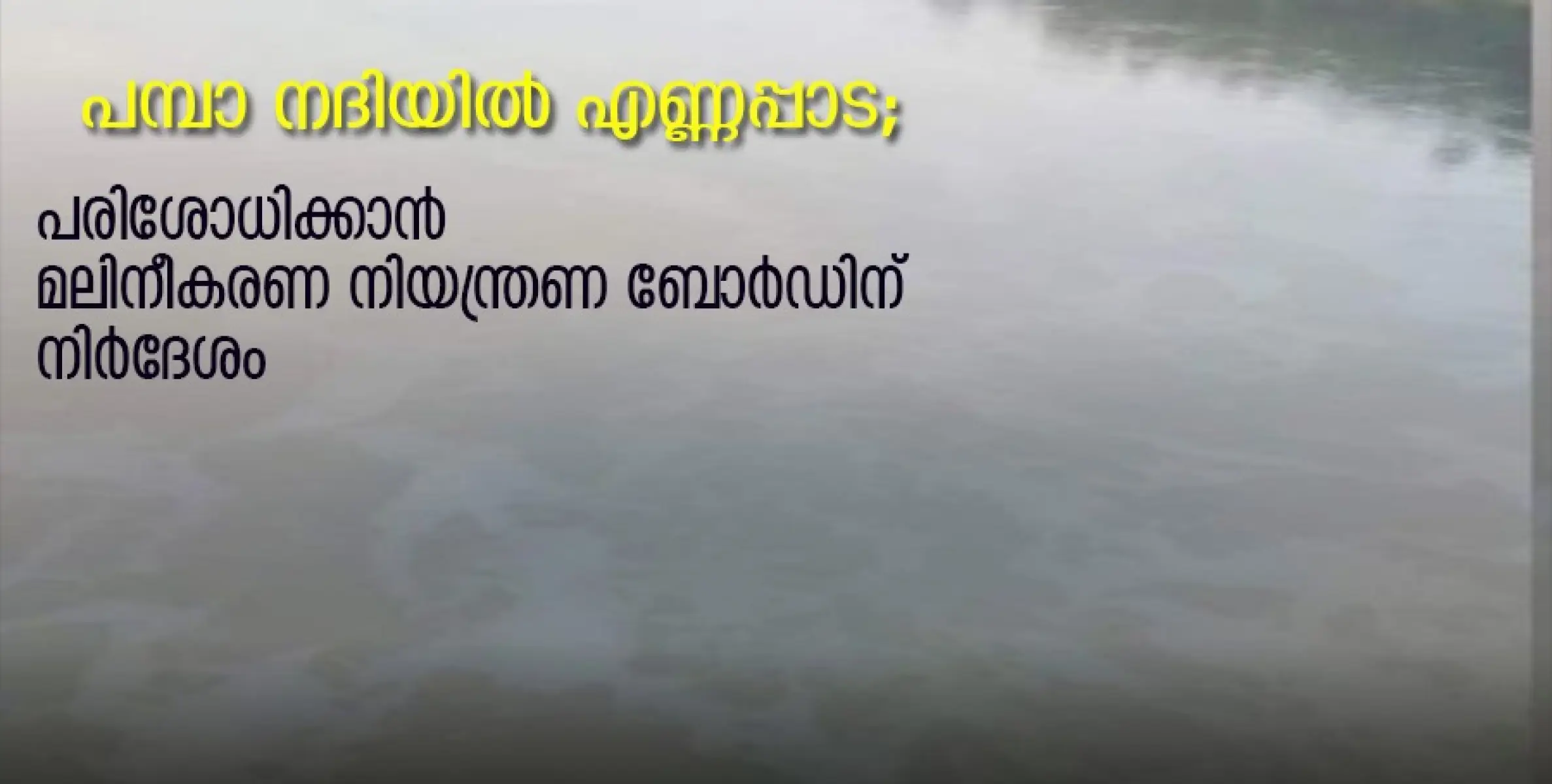 പമ്പാ നദിയിൽ എണ്ണപ്പാട; പരിശോധിക്കാൻ മലിനീകരണ നിയന്ത്രണ ബോർഡിന് നിർദേശം