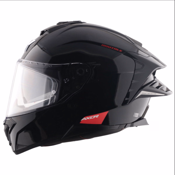 Axor Brutale Solid Black Dual Spoiler Helmet