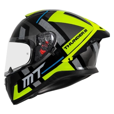 MT Thunder3 Blaze Blue Helmet - Gear and Throttle House